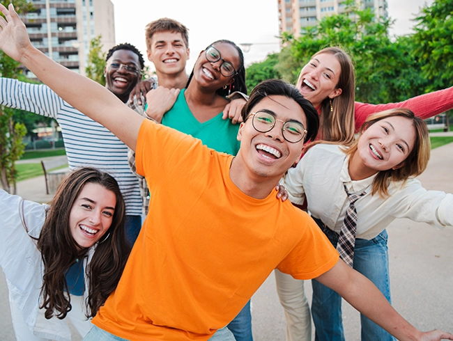 group of diverse young adults